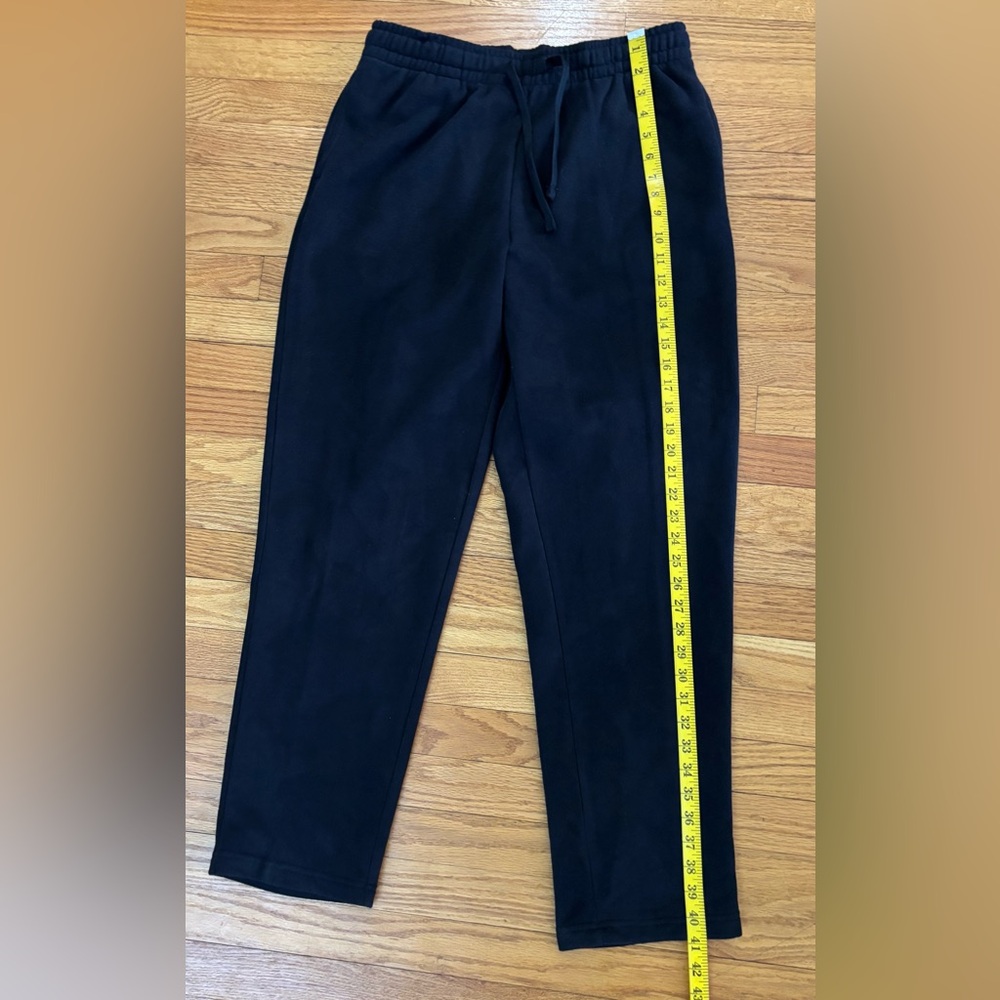 Tek Gear Ultrasoft Fleece Pants Men’s Medium Black Open Bottom Sweatpants New - Picture 6 of 6